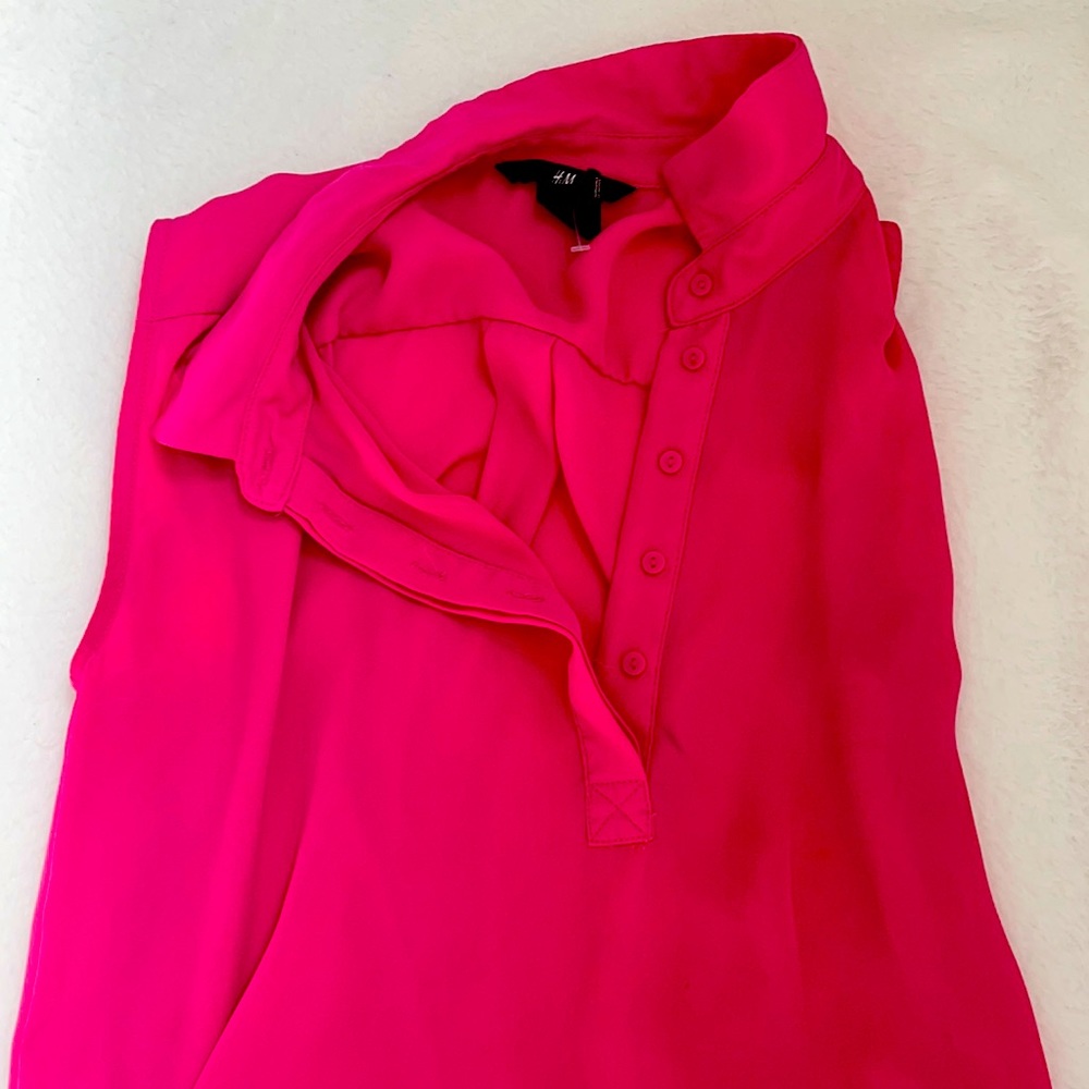 Pink semi see through dress mini from H&M